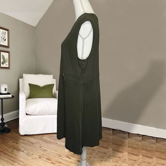 NY&C Olive Green Sleeveless Knit Dress Sz XXL 1X - Picture 4 of 9